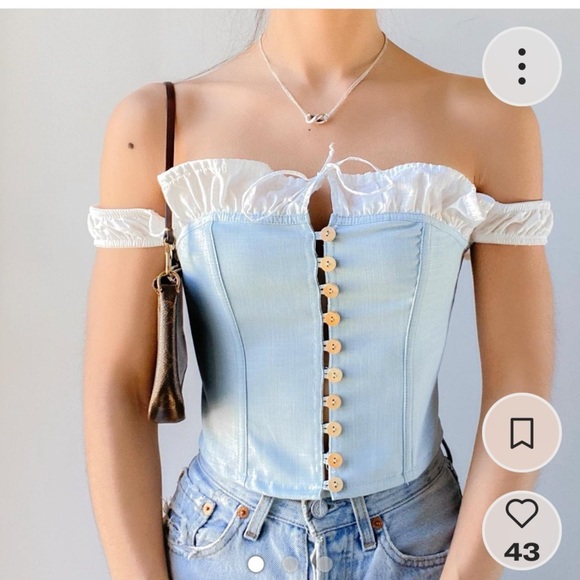 Urban Outfitters Out From Under Corset Top NWOT - Picture 2 of 5